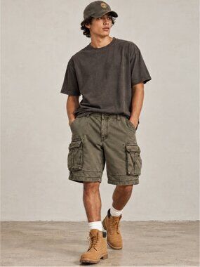 Timberland Size 38 Olive Green Cargo Shorts Utility Y2K